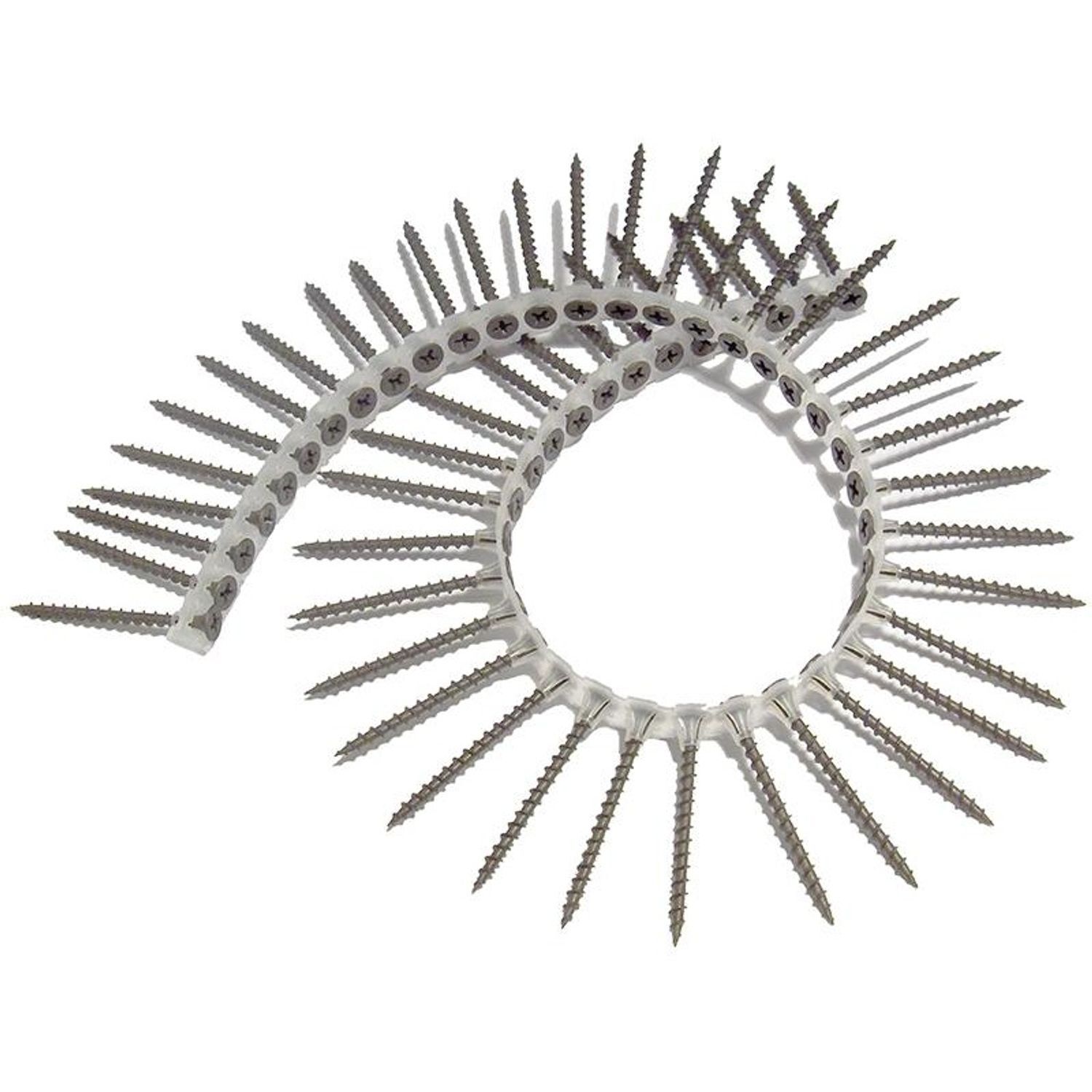 Forgefix Collated Drywall Screws, Phillips, Bugle Head D - Multi Colour