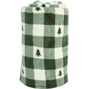 Checkerboard Christmas Tree Throw