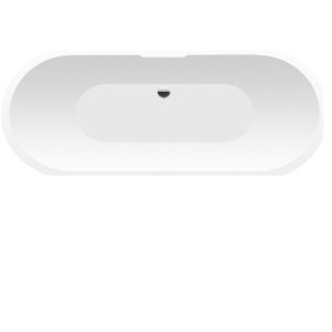 Modern Bathroom Double Ended Bath, 1655 x 445 x 580mm, Matt White