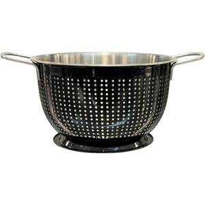 Buckingham Stainless Steel Tropical Deep Colander 23 cm, Black
