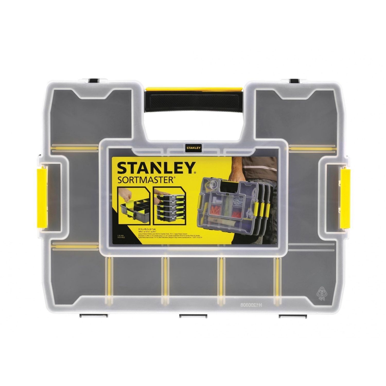Stanley Hand Tools Sortmaster Junior Stackable Organiser - Multi Colour