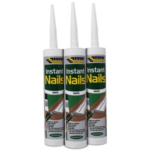 Everbuild Instant Nails White Solvent Free Adhesive 290ml 3 Pack