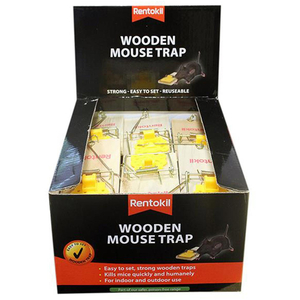 Rentokil, Wooden Mouse Trap, PWL01, Easy Set, Wood