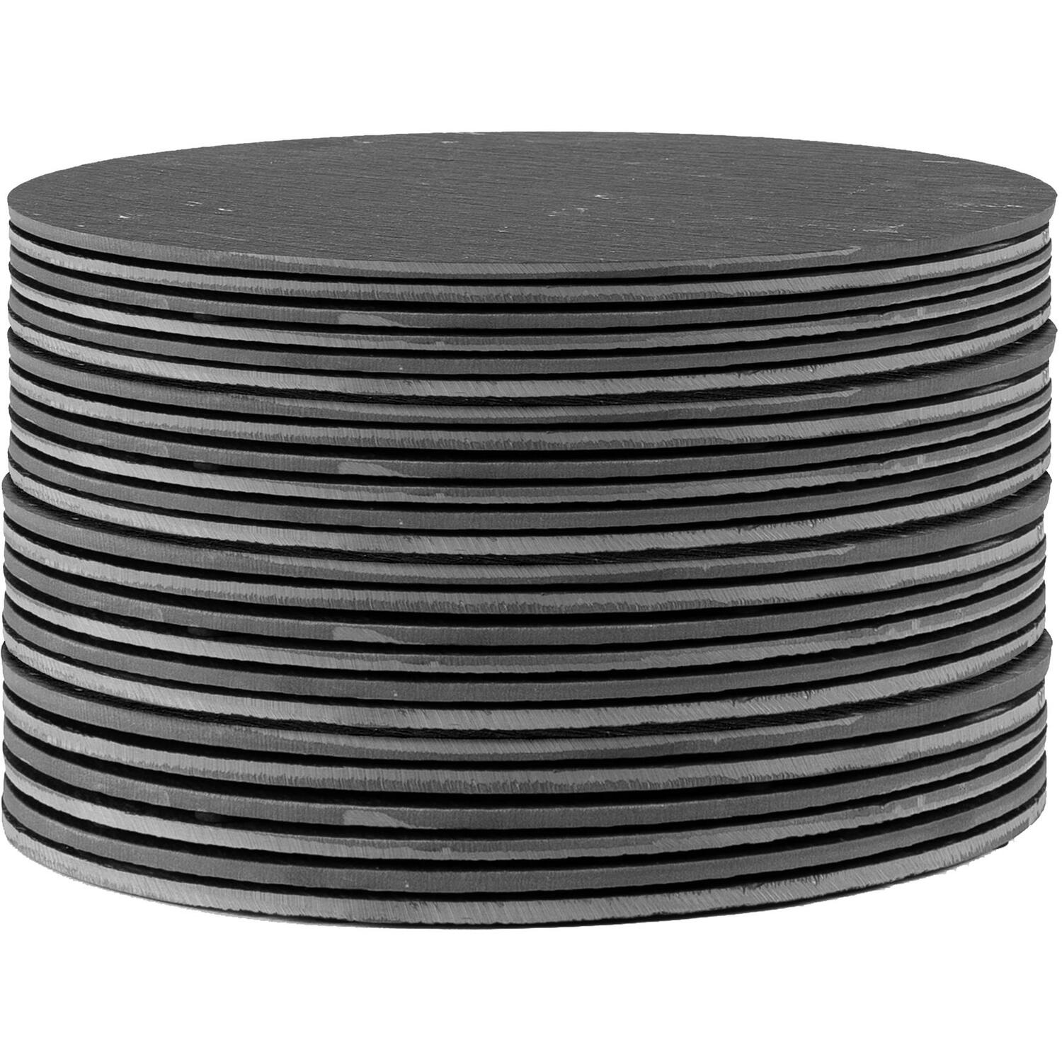 Image of Linea Round Slate Placemats - 30cm&hellip;