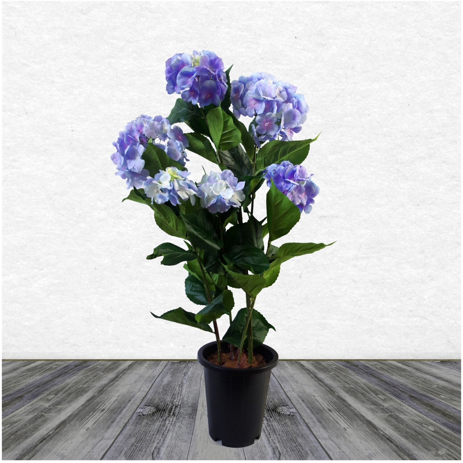 90cm Artificial Hydrangea Plant with 200 Flowers - Blue