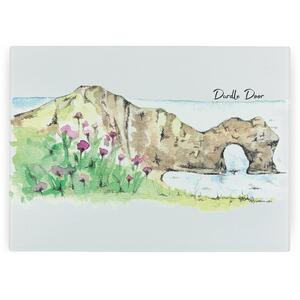 Durdle Door Worktop Protector - Large Textured Glass Chopping Board