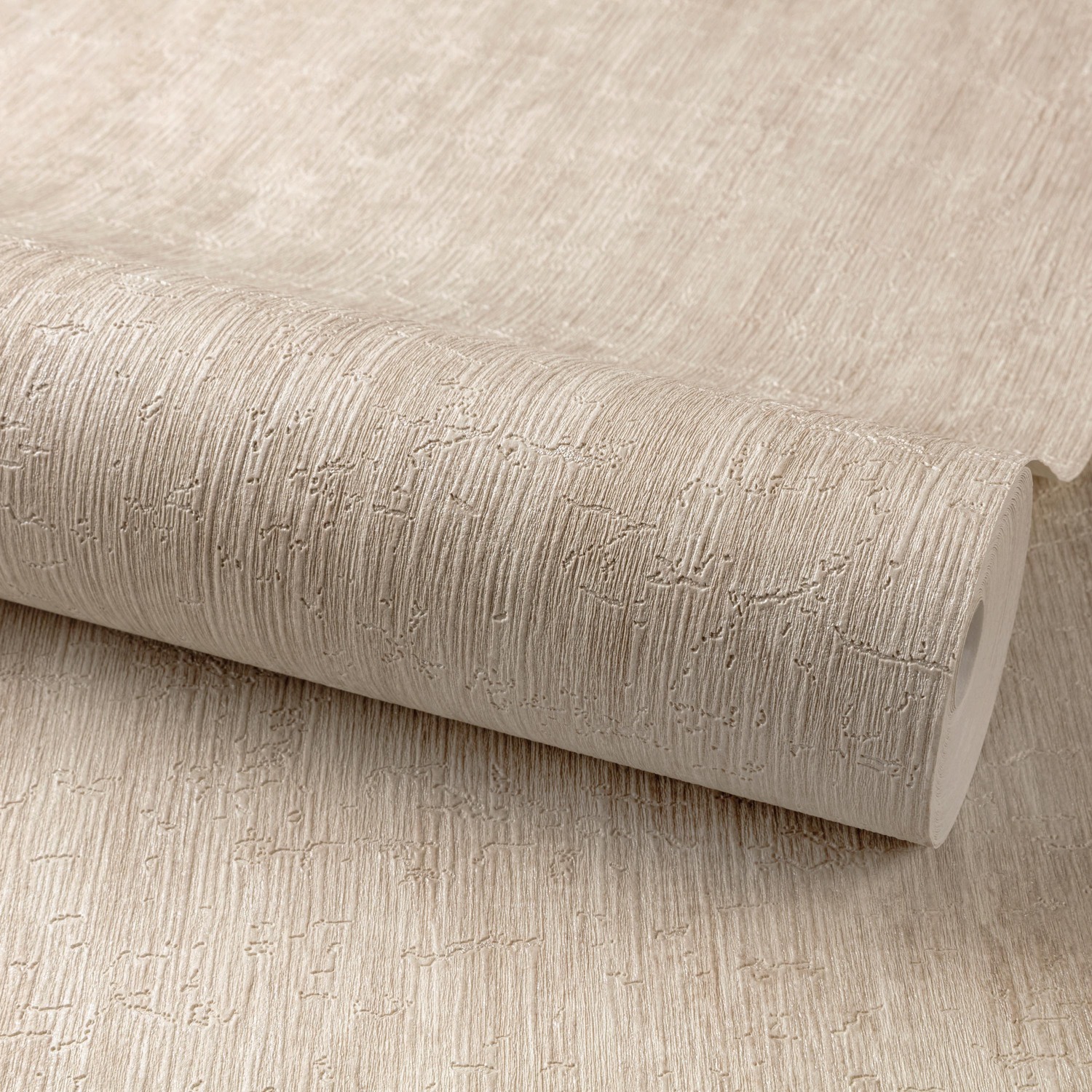 Grandeco Boutique Aspen Bark Texture Embossed Wallpaper - Taupe