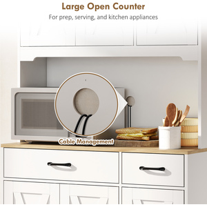 HOMCOM 175cm Tall Kitchen Pantry, Kitchen Cabinet w/ Drawers, Shelves, White