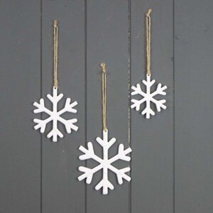 Whimsical Hanging White Snowflake