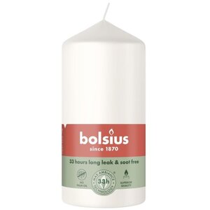 Cloudy White Bolsius Pillar Candle 2 Pack