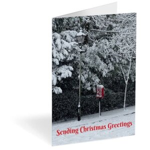 Snowy Postbox Folded Card 150 Pack