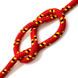 12mm x 10 metres / 32.8 ft of Red & Black Polypropylene Rope, Solid Braided Poly Rope Cord Twine