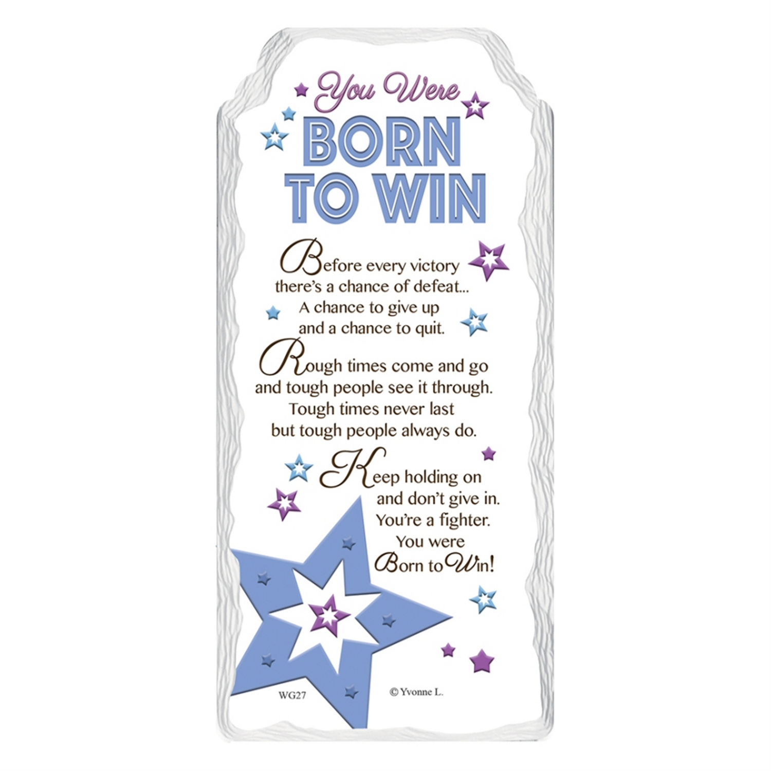 You Were Born To Win Sentimental Handcrafted Ceramic Plaque - Multi