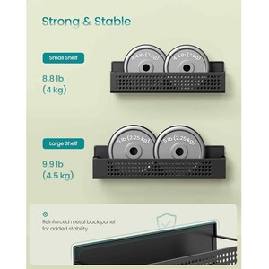 Set of 4 Magnetic Spice Racks for Fridge, Black