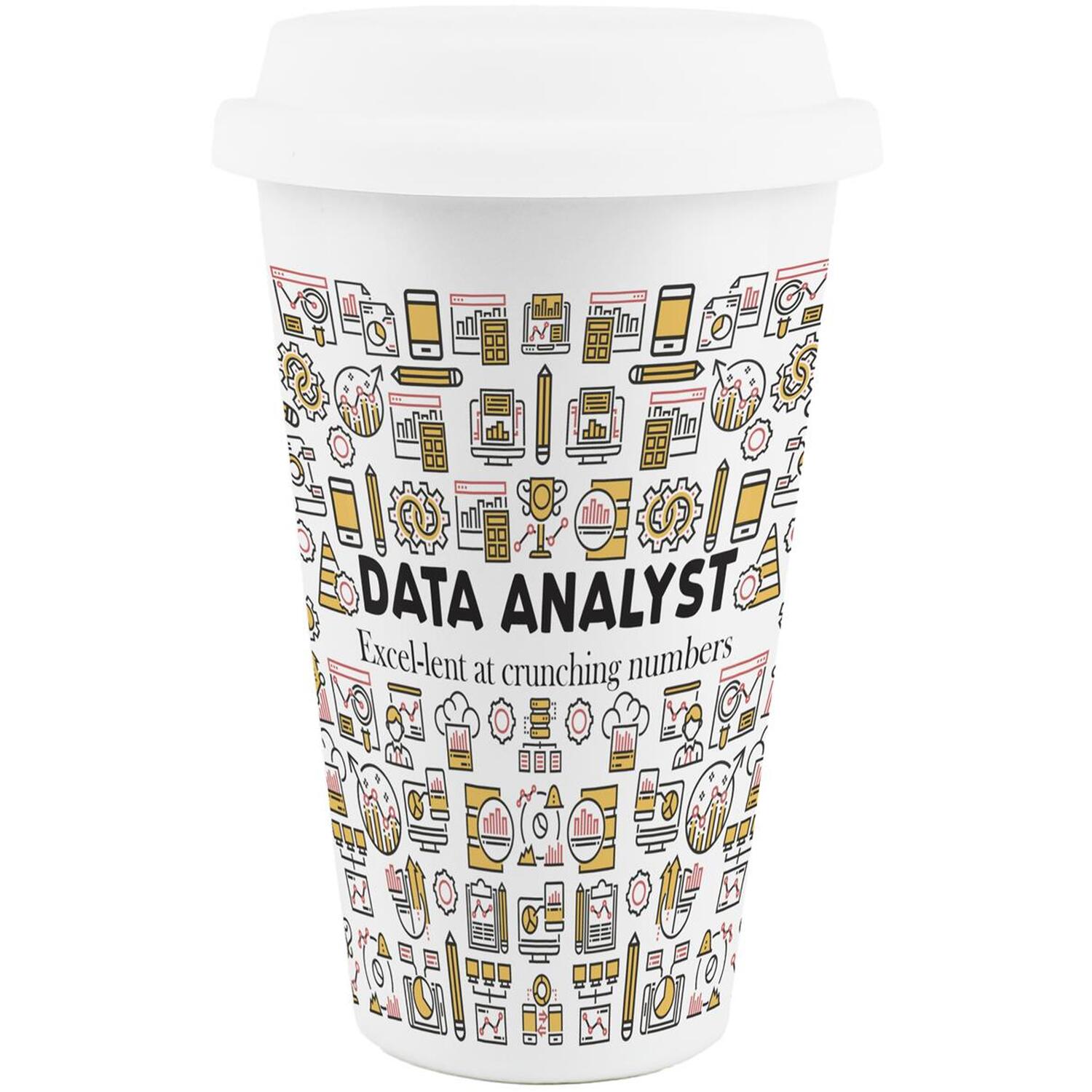 Image of Novelty Data Analyst Ceramic Travel Mug&hellip;