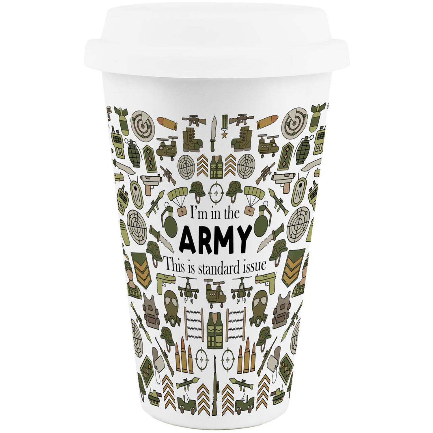 Image of Novelty Army Ceramic Travel Mug -&hellip;