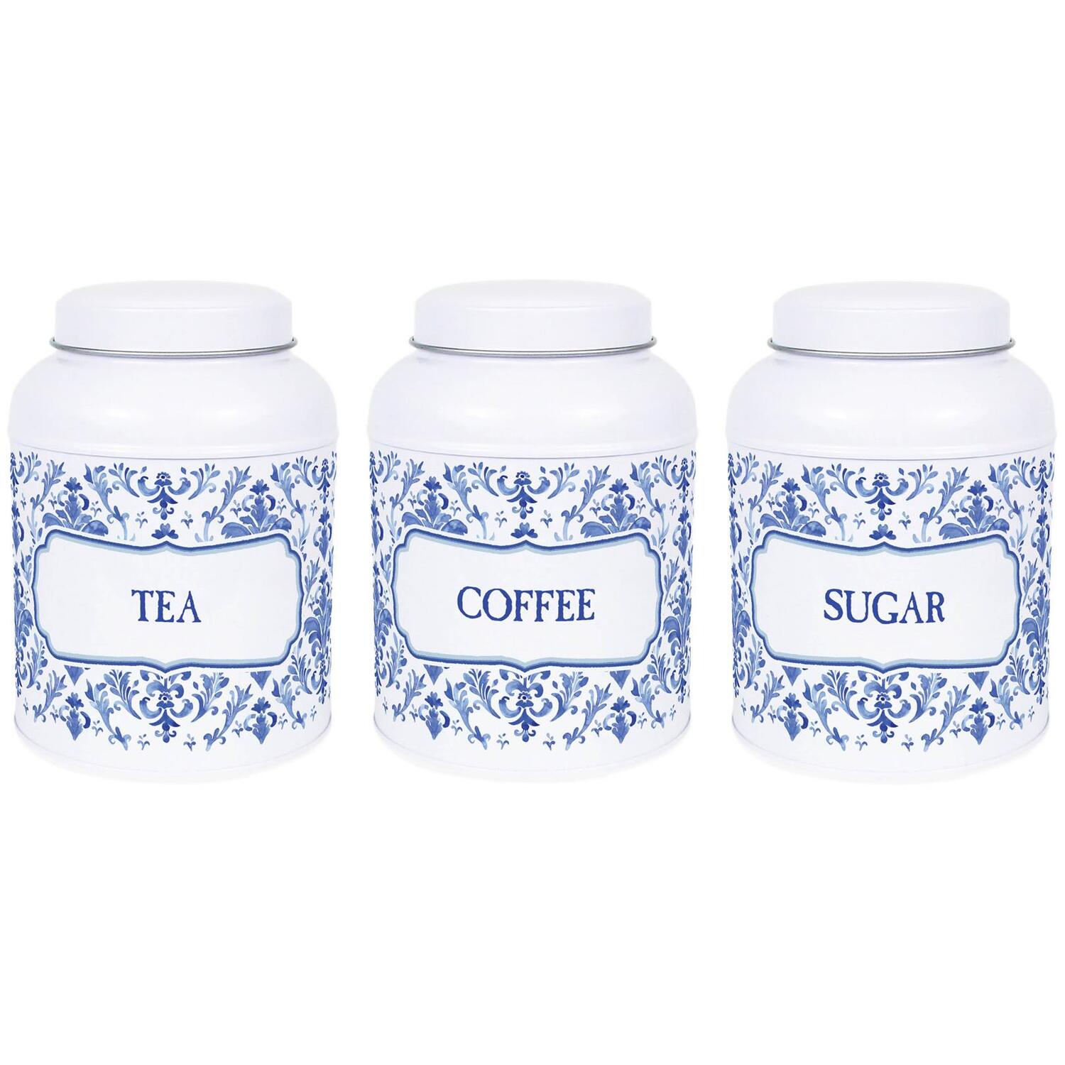 Purely Home Oriental Ink Hot Chocolate Canister - Small Domed Lid Kitchen Storage Tin - Tea, Coffee & S