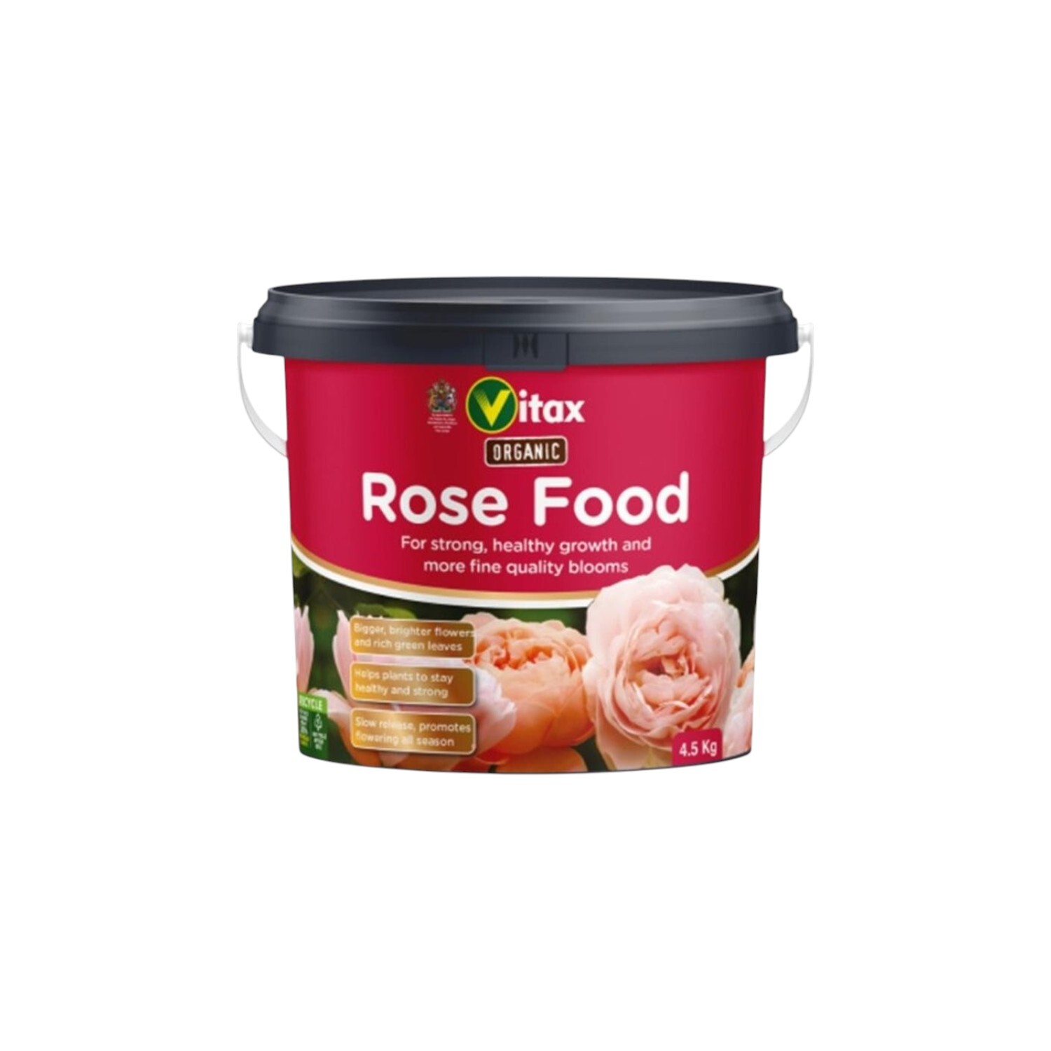 Vitax Organic Rose Food - 4.5 Kg Tub