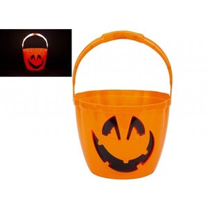 Pumpkin Bucket with Light Up Handle