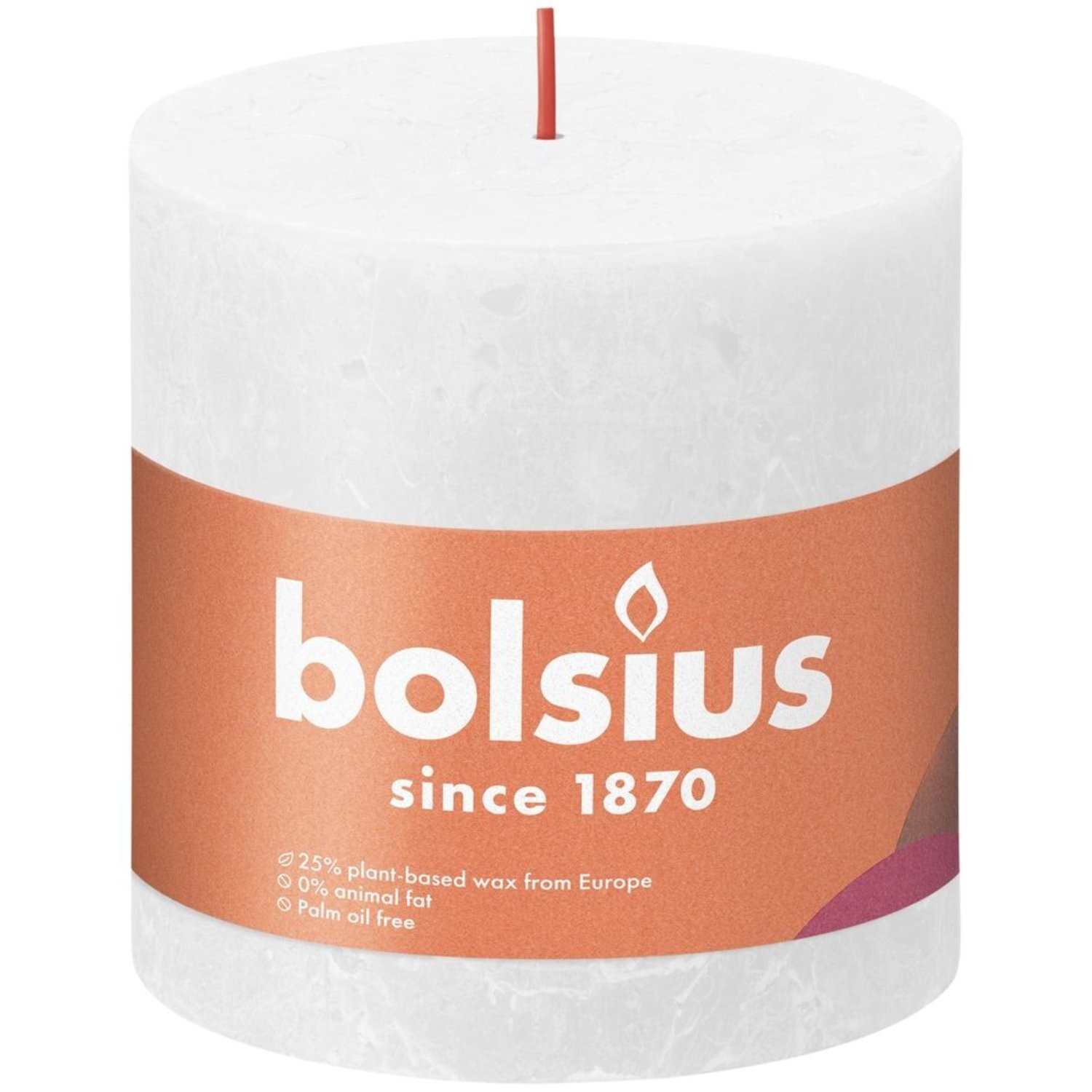  - Cloudy Bolsius Rustic Shine Pillar Candle 100 X 100mmWhite - Image 3