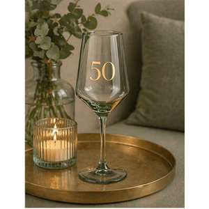 Confetti Design 50th Birthday Gift Boxed Wine Glass
