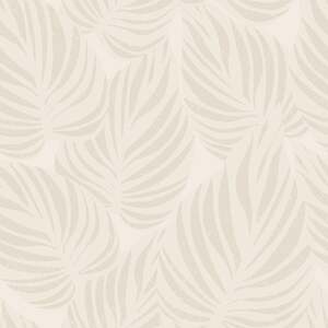 Sample of Broad Leaf Wallpaper in Almond Latte