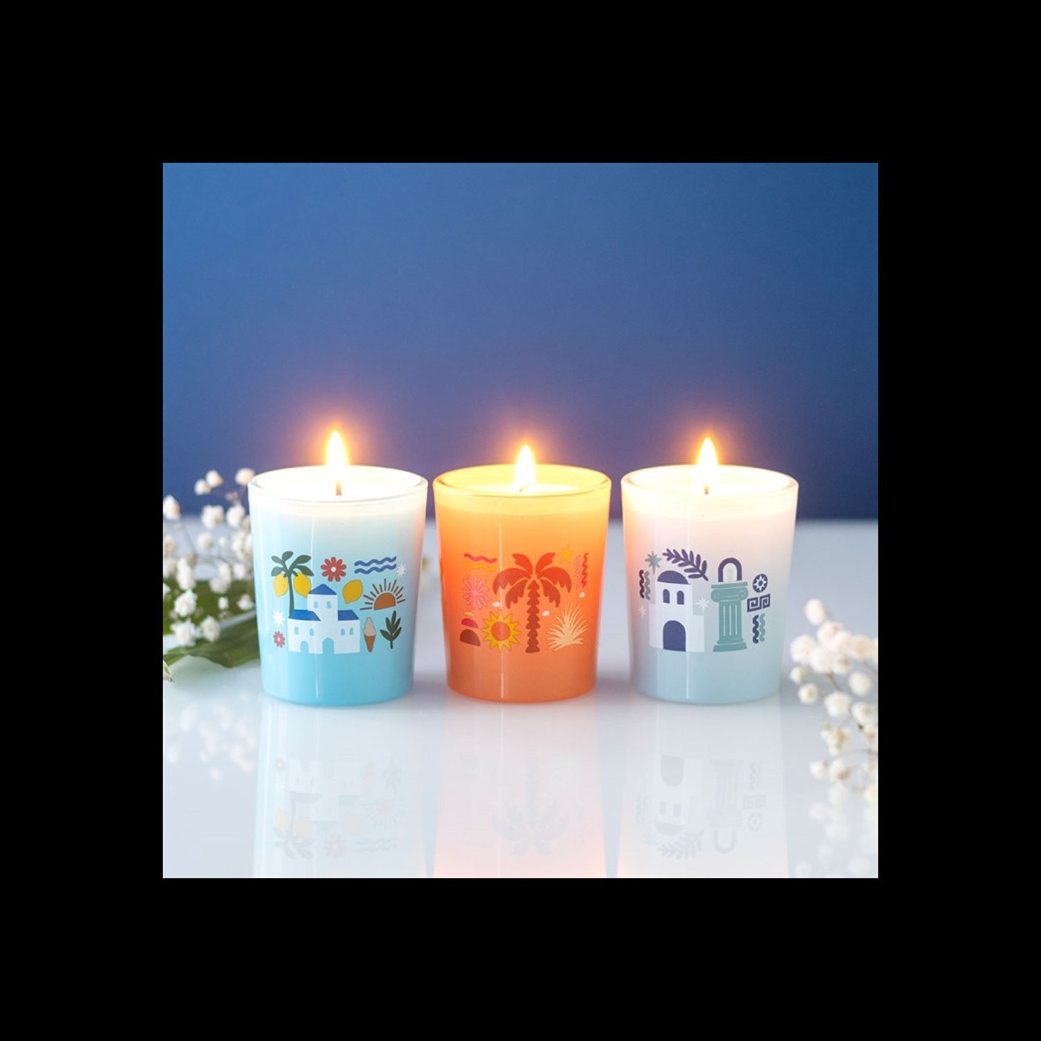  - Scents Of Europe Travel Scented Candle Trio Amalfi Ibiza Santorini - Image 3