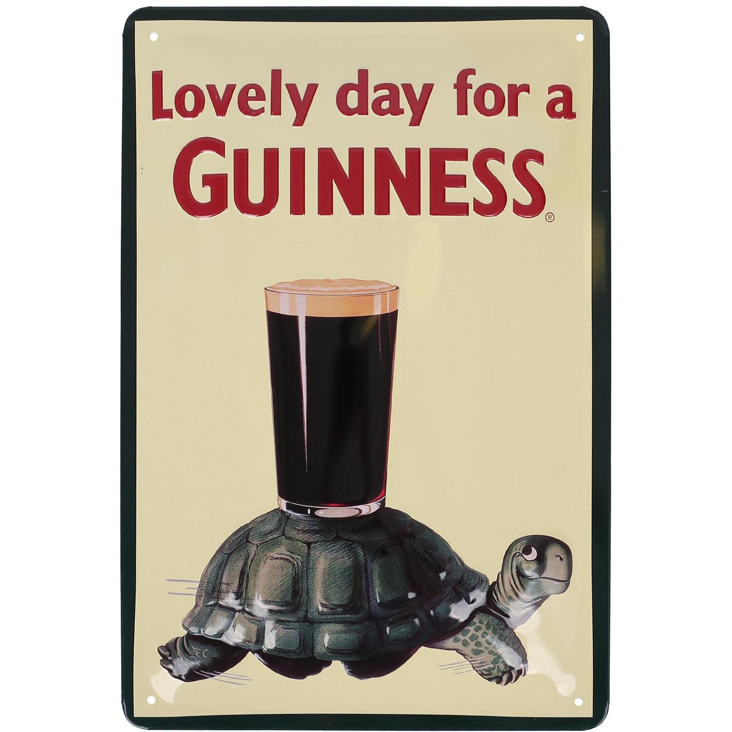Guinness Unisex Cream Tortoise Metal Tin Sign - 20 X 30Cm In - Image 3