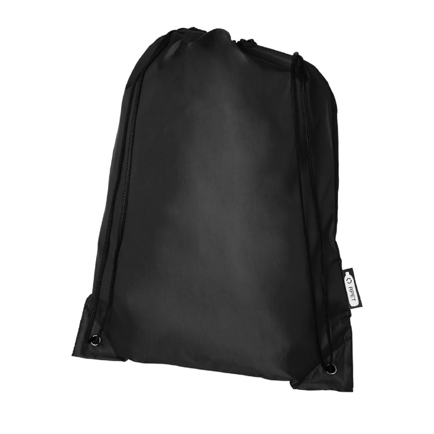 Bullet Oriole Recycled Drawstring Backpack - Solid Black