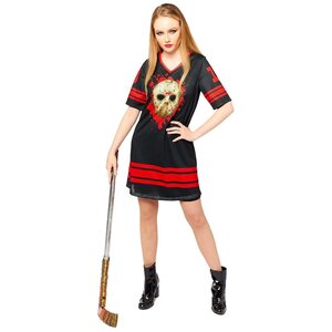 Ladies Red Black Horror Movie Villain Halloween Fancy Dress Party Costume Graphic Print Dress