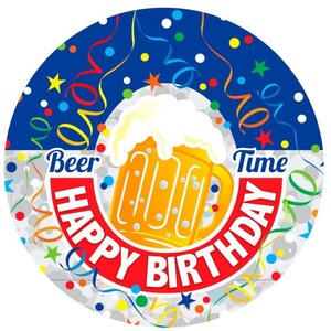 Male Birthday Party Badge Decorative Accessory Pack of 12