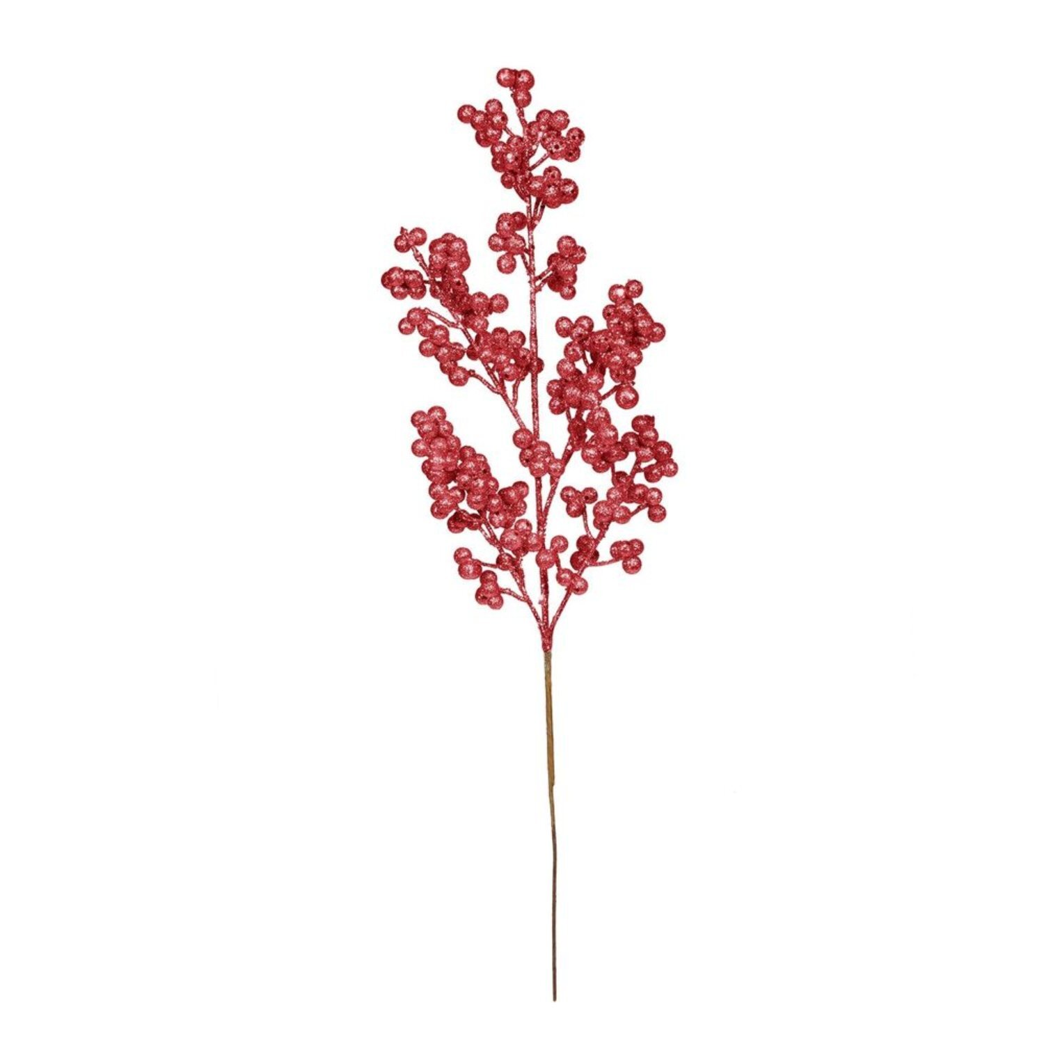 Kdmd Unisex Red Glitter Berry Stem H47cm 3 Pack - Image 2