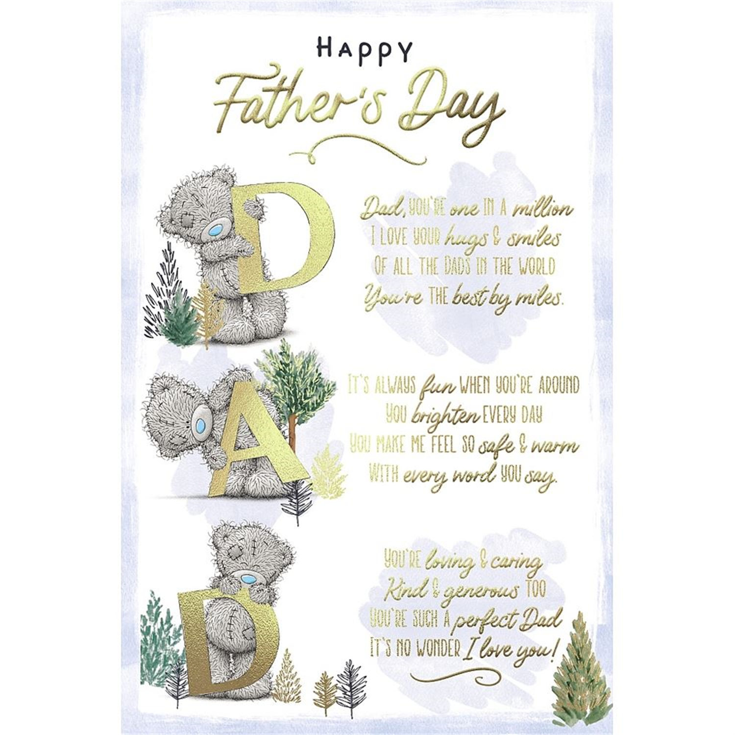 Bear With Letters Father's Day Card - Image 2