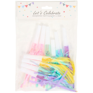 Pack of 10 Holographic Party Blowers