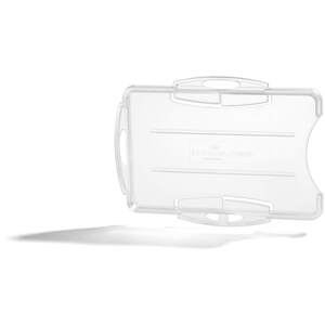 Duo 2 Card Pass Id Badge Holders for Lanyards - 10 Pack - Clear