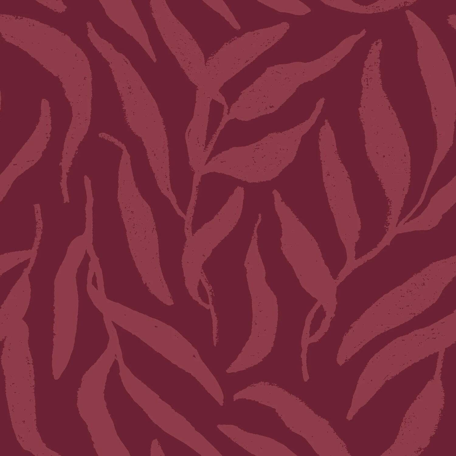 I Love Wallpaper Olive Leaf Wallpaper Sample In Ruby