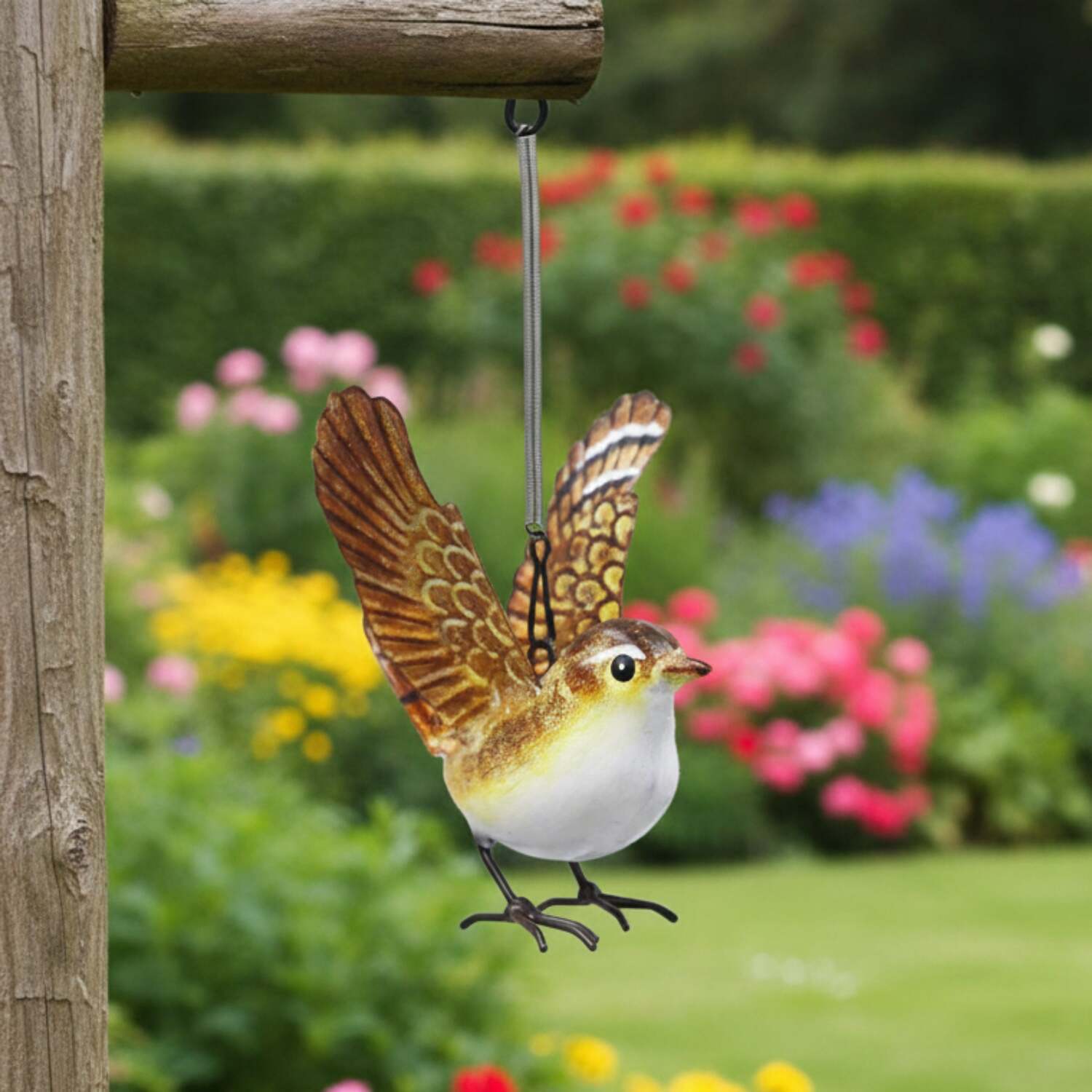 Betley Butterfly Brown Hanging Wren Garden Ornament - Brown