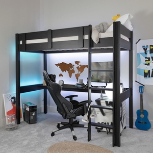 Noa and Nani Typhoon Gaming Station High Sleeper Kids Cabin Bed with Desk