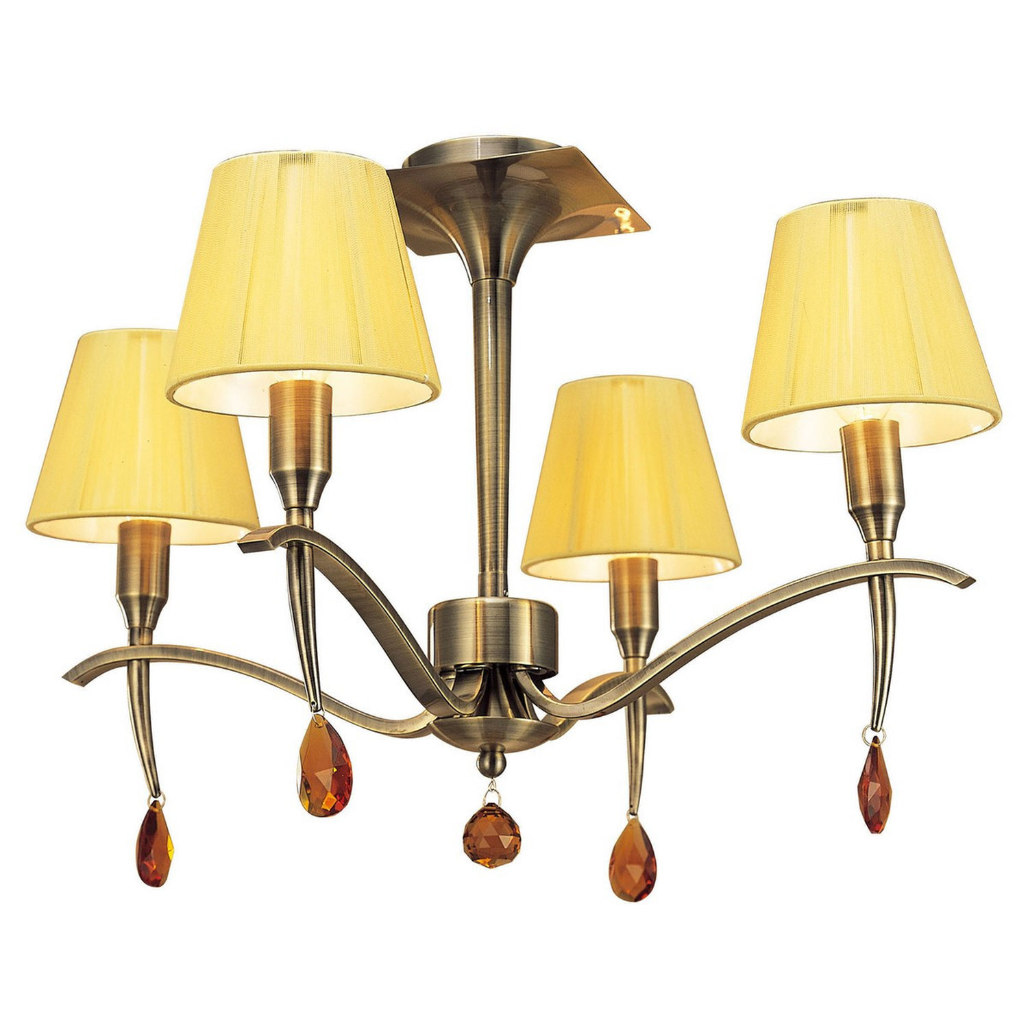Inspired Lighting Siena Ceiling Light Brass