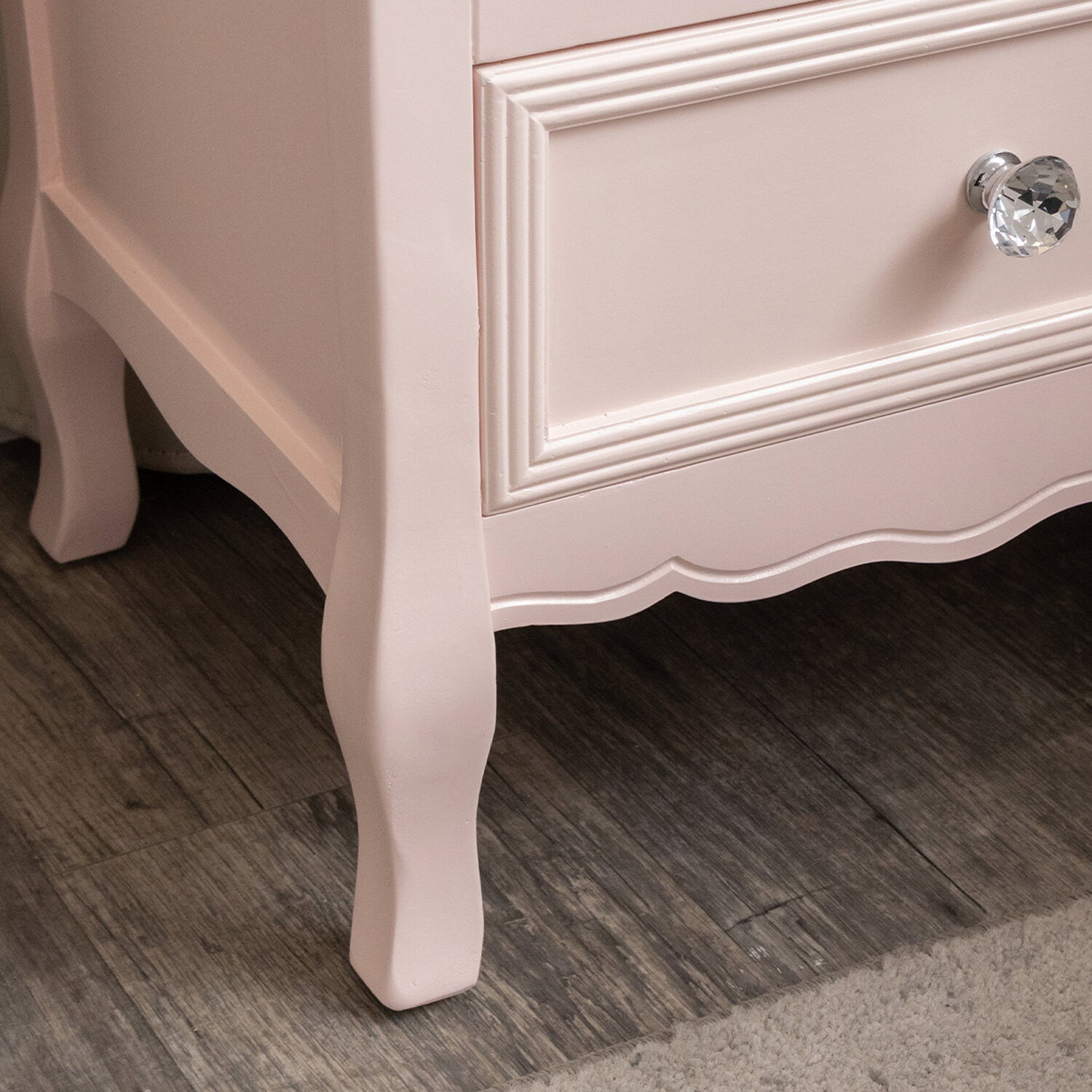 Pink Drawer Stuff Pink 3 Drawer Bedside Table - Sophia Pink Collection