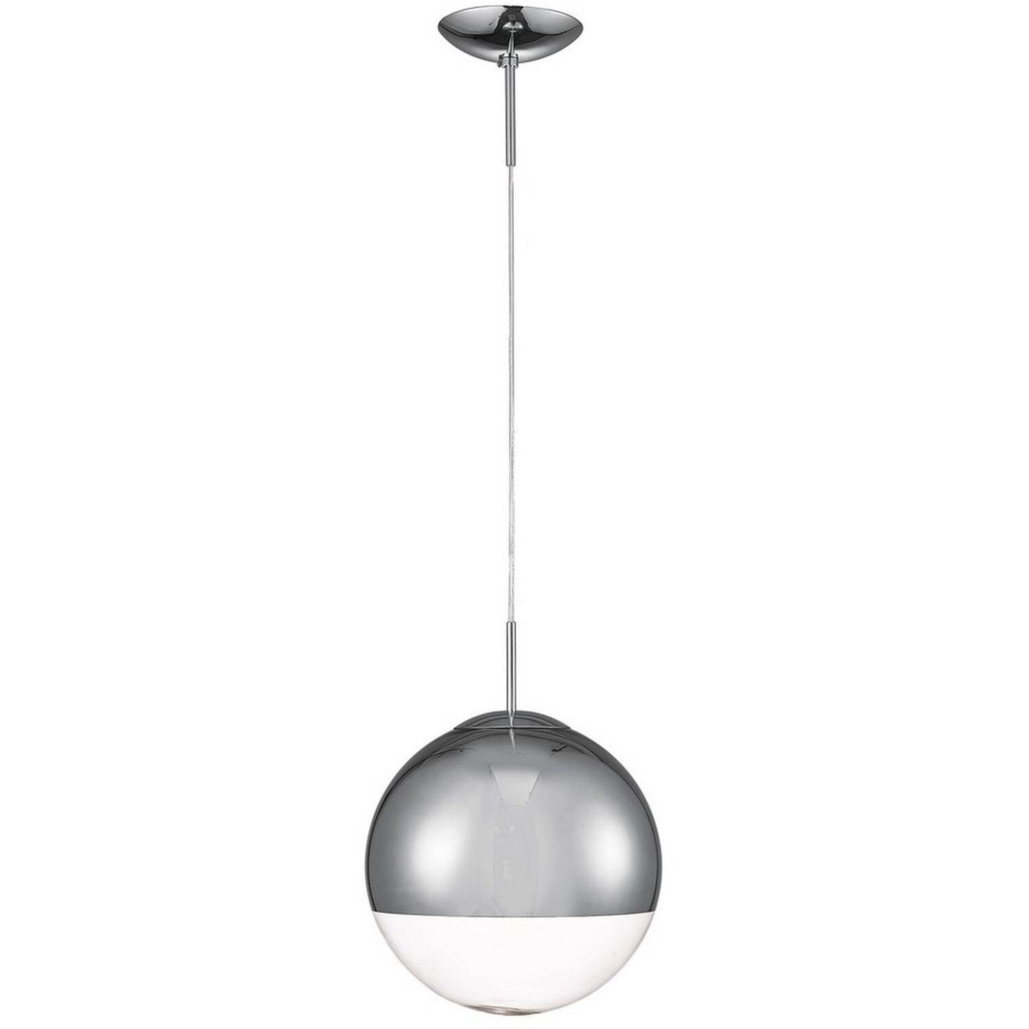 Miranda Medium Globe Ceiling Pendant 1 Light Mirrored - Polished Chrome