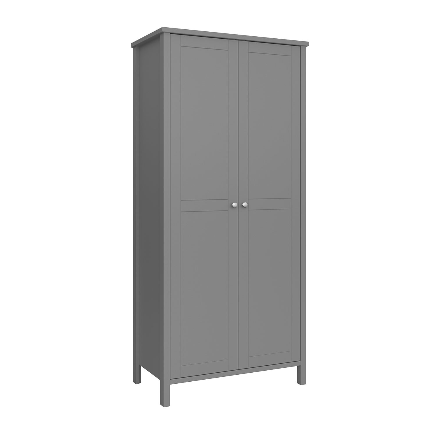 Furniture To Go - Tromso 2-Door Wardrobe - Grey thumbnail