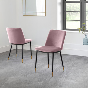 Set Of 2 Delaunay Dining Chairs - Dusky Pink