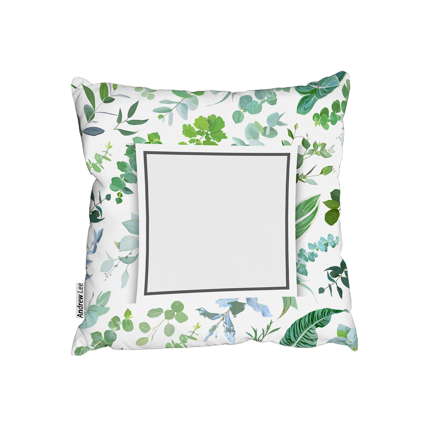 Green Leaves Cushion - Green / 60cm