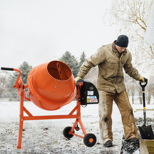 Portable Electric Concrete Mixer with Wheels