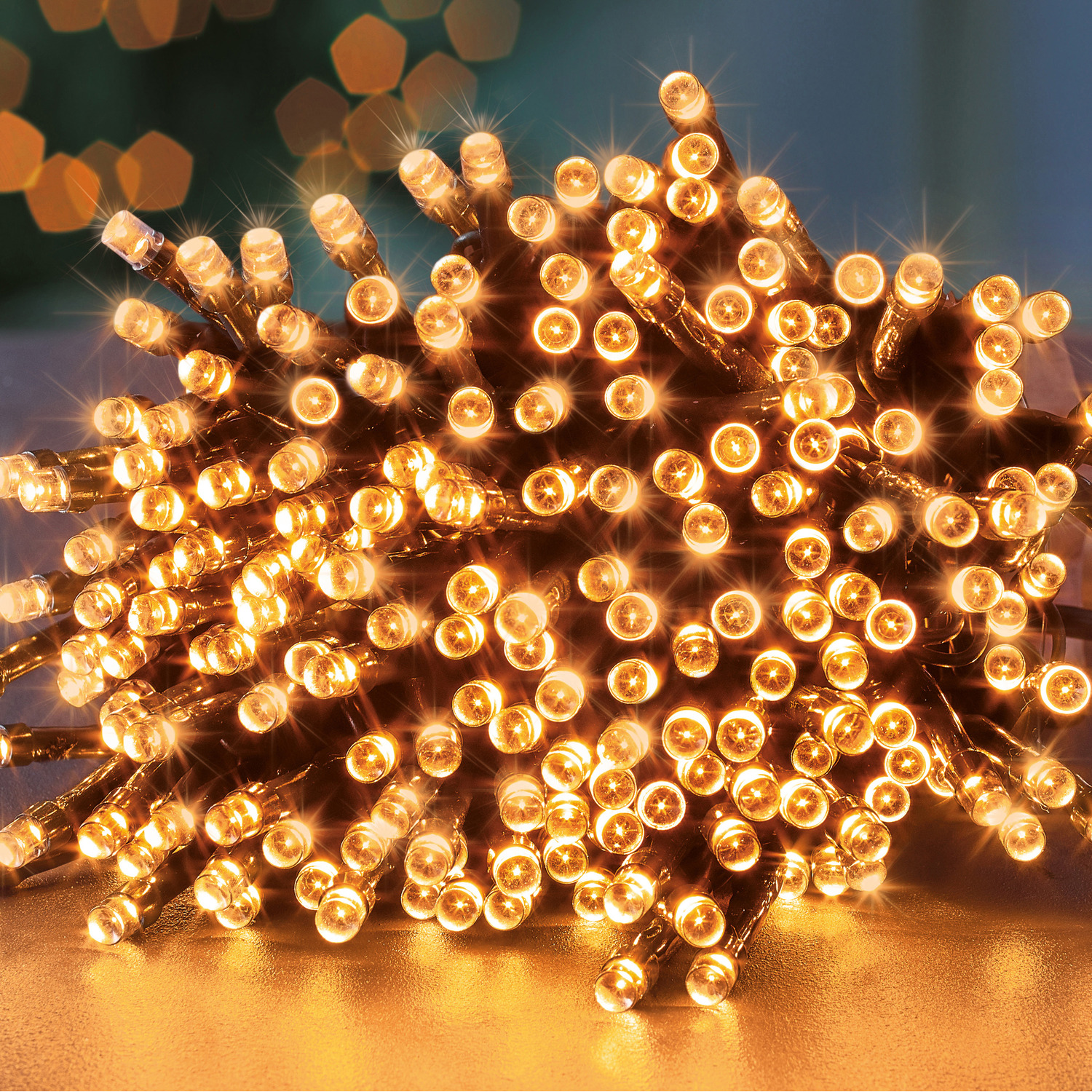 200 Vintage Gold Supabrights Led String Lights - Gold