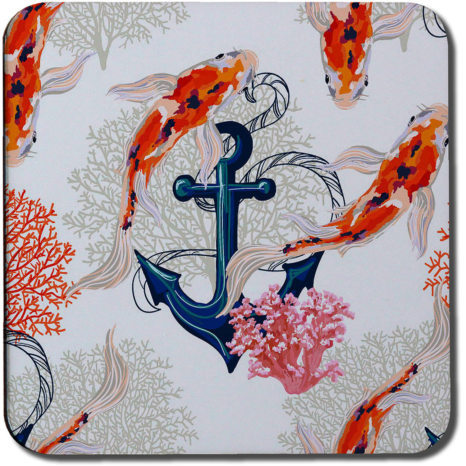 Anchor Fish Coaster
