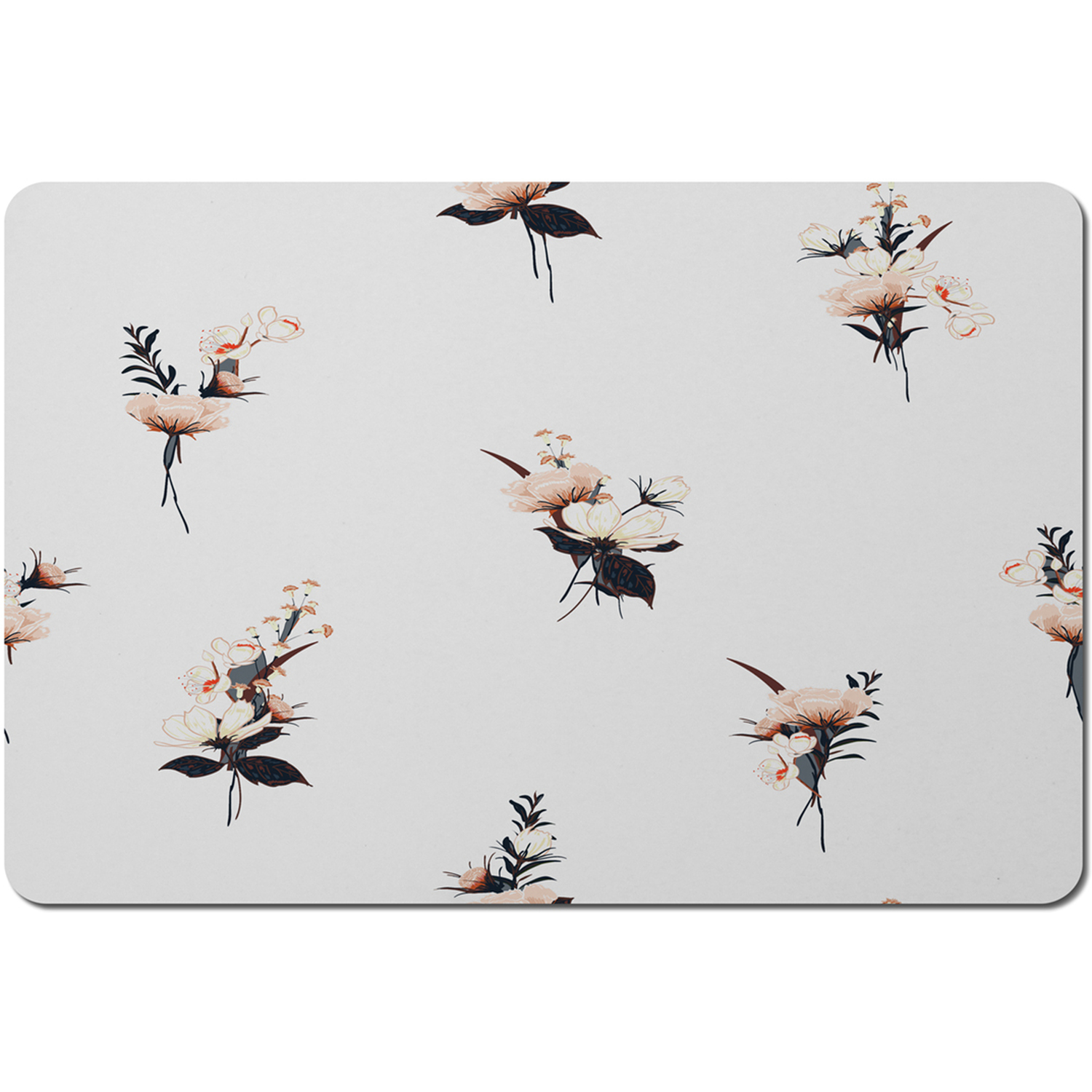 Flower Bunches Placemat - Brown