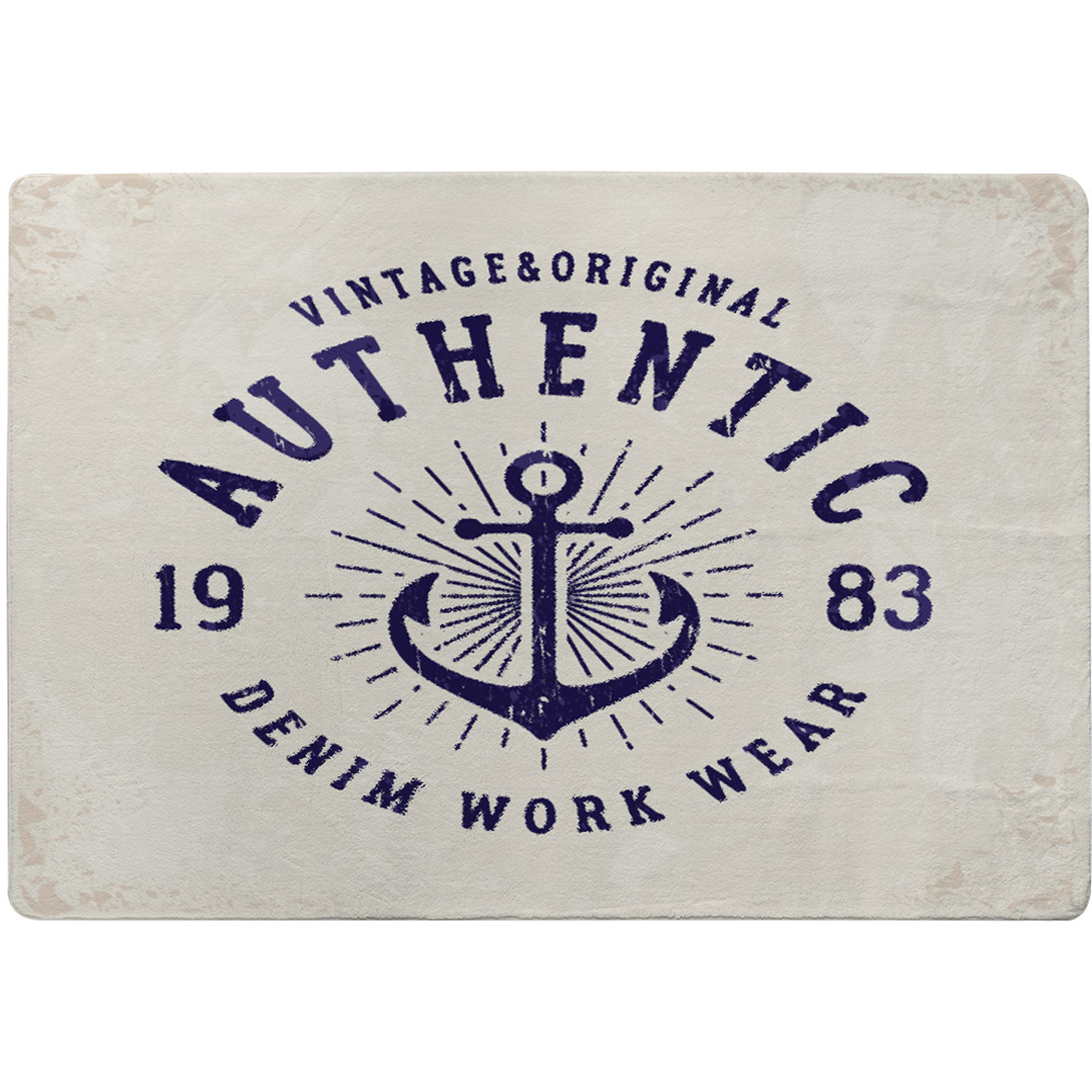 Vintage Anchor Logo Rug - Blue / 150cm thumbnail