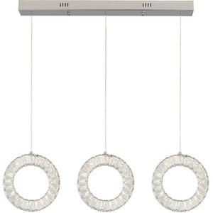 3 Light Chrome and clear glass ceiling bar